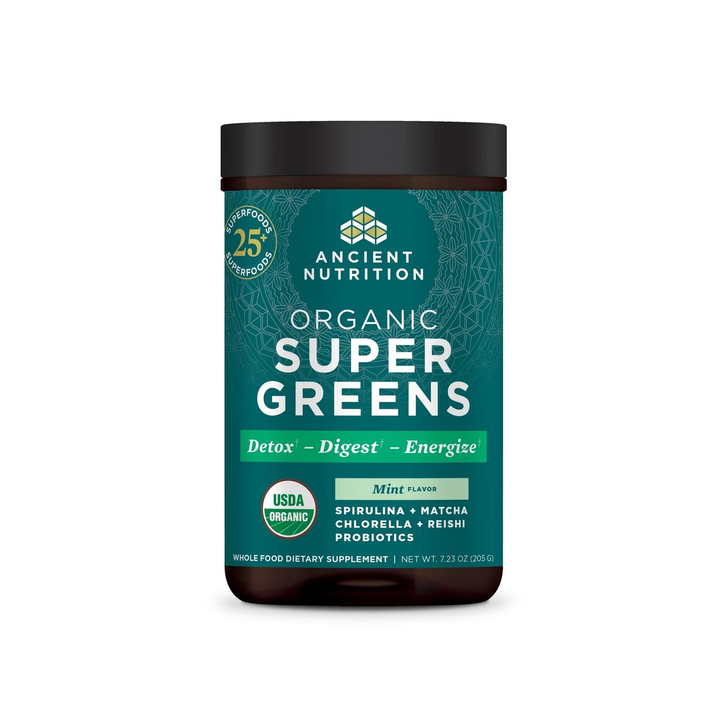 ANCIENT NUTRITION - Organic Super Greens Powder - Mint - 7.23oz