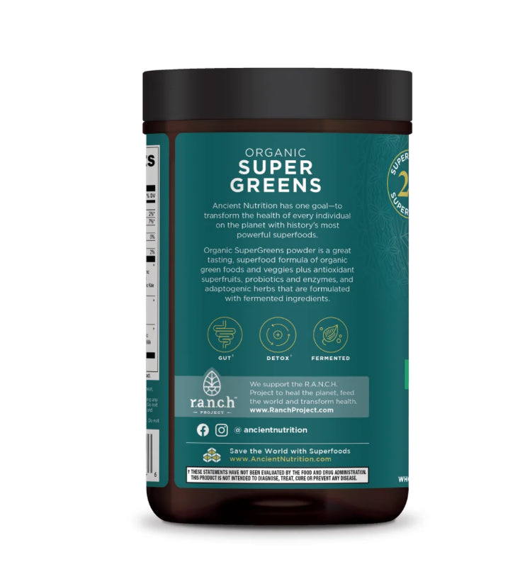Ancient Nutrition - SUPER GREENS - Detox, Digest, Energize