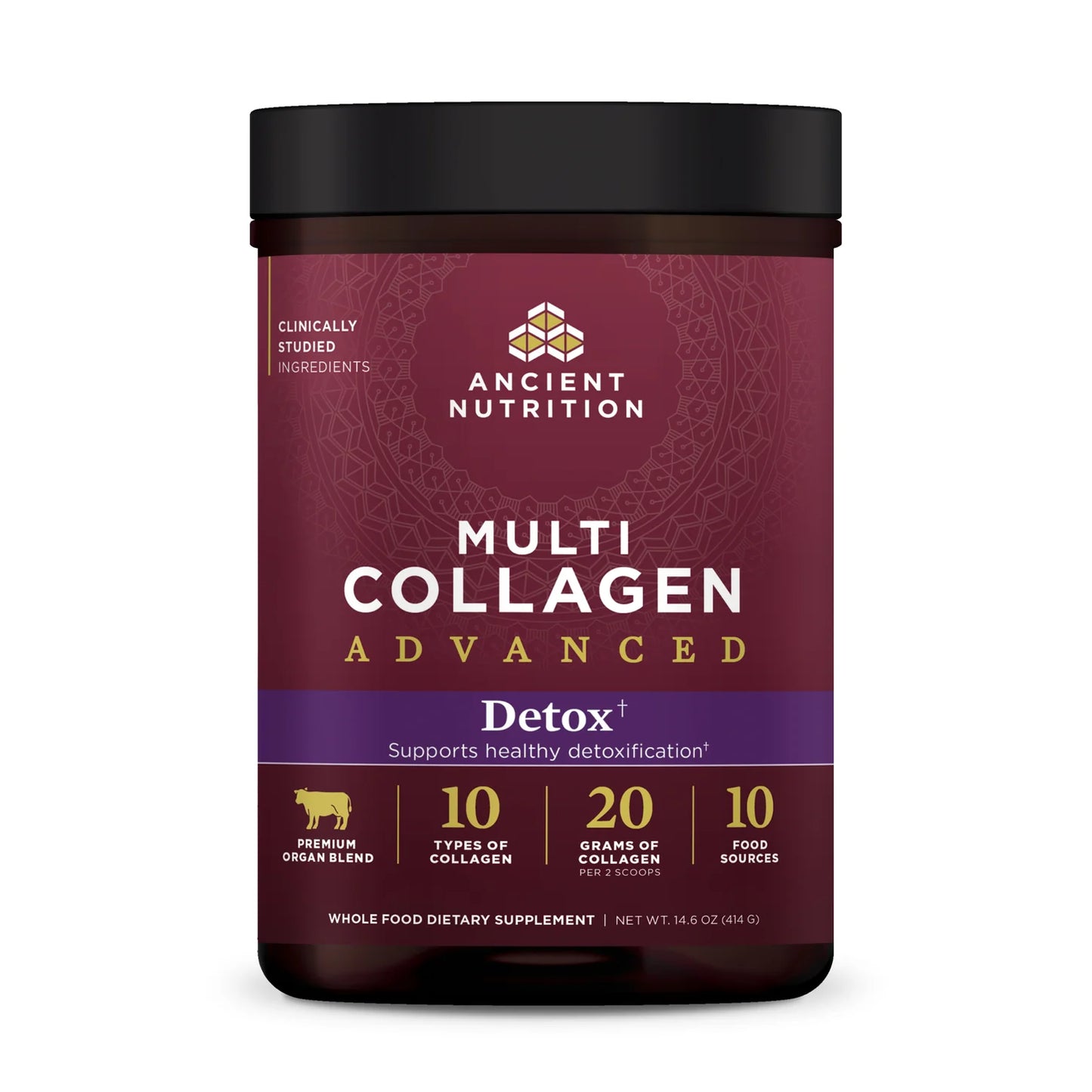 ANCIENT NUTRITION - Multi Collagen - Advanced - Cleanse + Detox - 36 servings