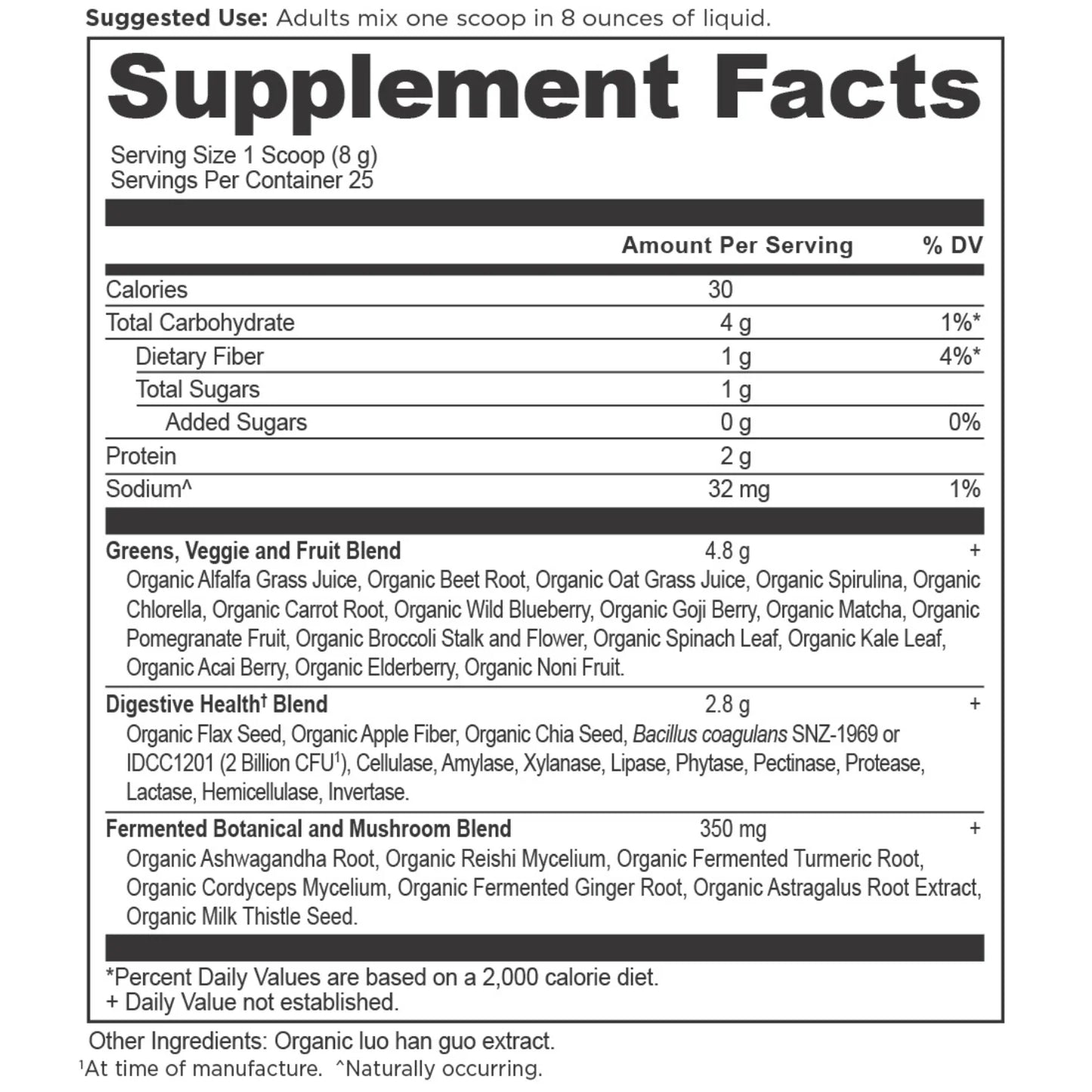 ANCIENT NUTRITION - Organic Super Greens Powder - Detox Digest Energize - 7.05oz