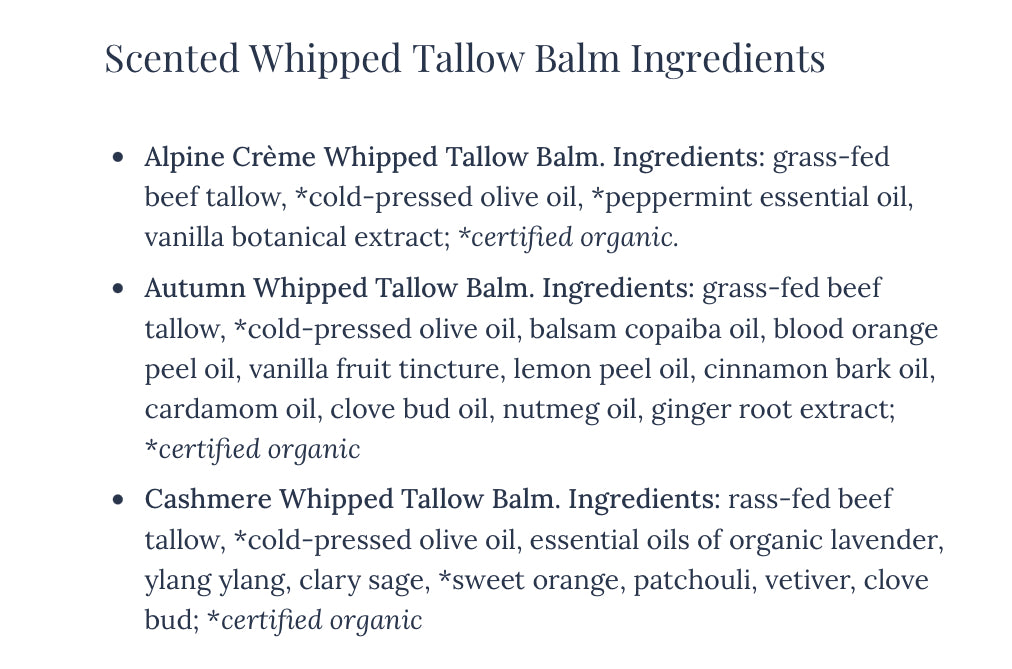 Clara & Fritz Alpine Crème Whipped Tallow Balm - 2oz