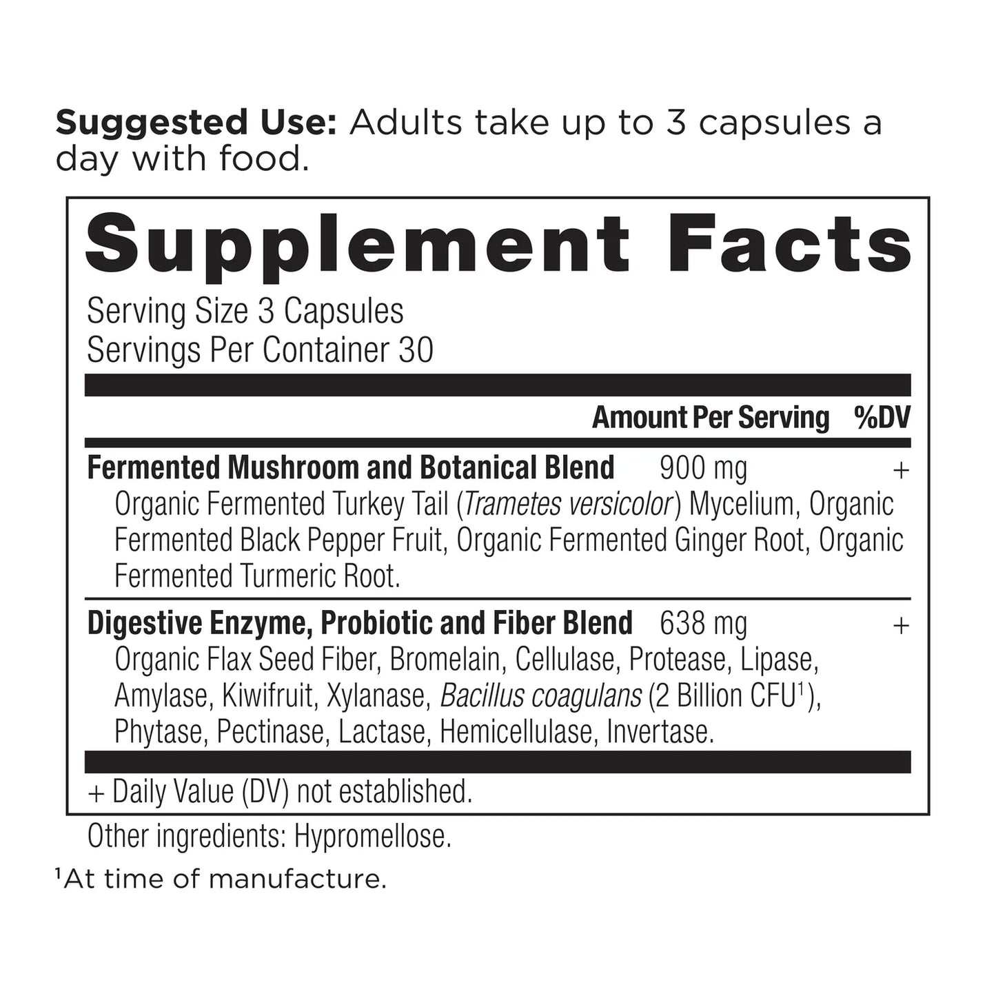 ANCIENT NUTRITION - Digestive Enzymes - 90 Capsules