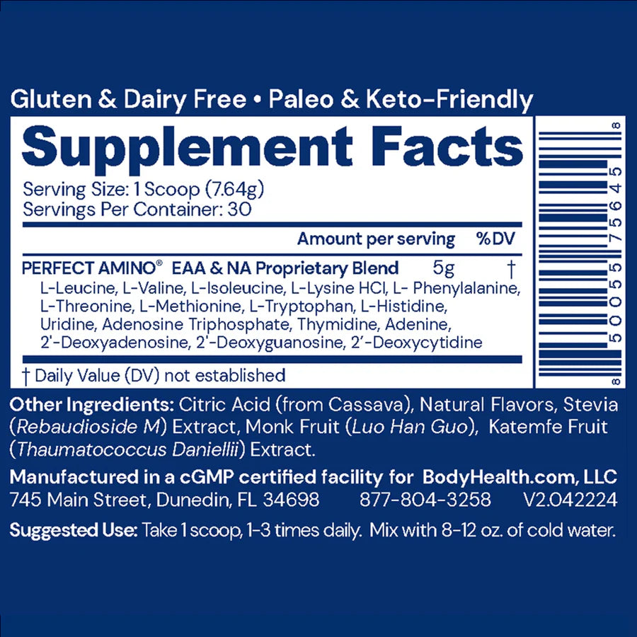 BODYHEALTH - Perfect Amino - Lemon Lime - 30 servings