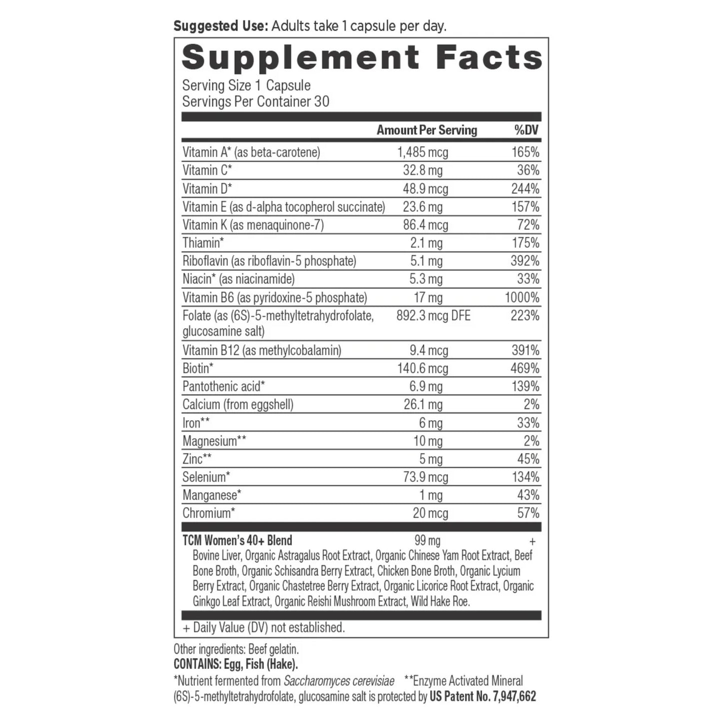 ANCIENT NUTRITION - Women’s 40+ Once Daily Multi - 30 Capsules