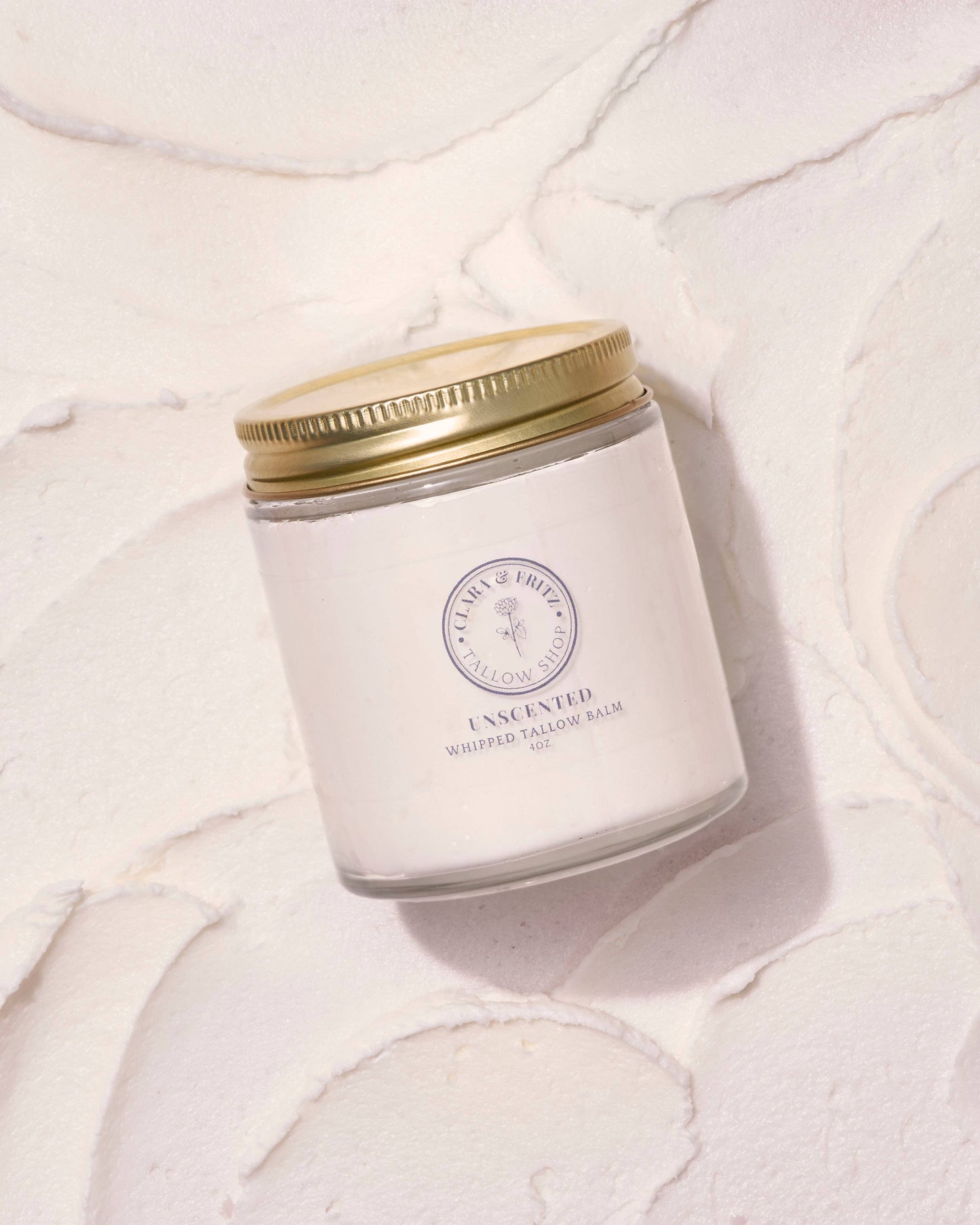 Clara & Fritz - Unscented Whipped Tallow Balm: 4 fl oz