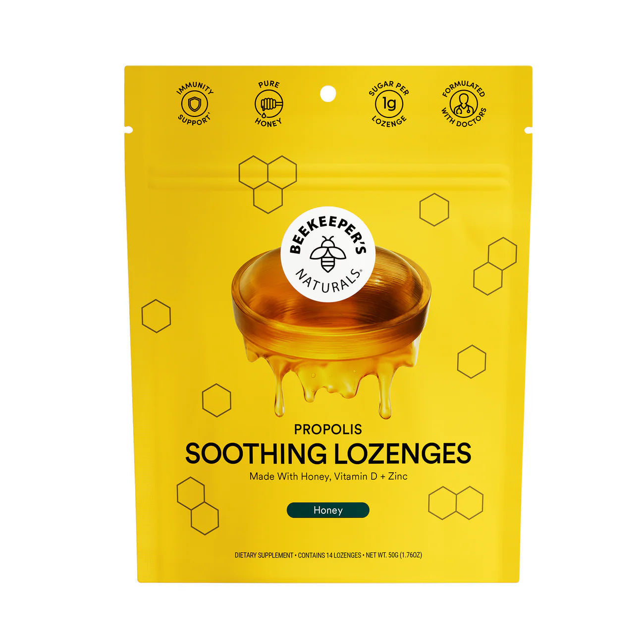 BEEKEEPERS NATURAL - Soothing Lozenges - Honey - 14 ct