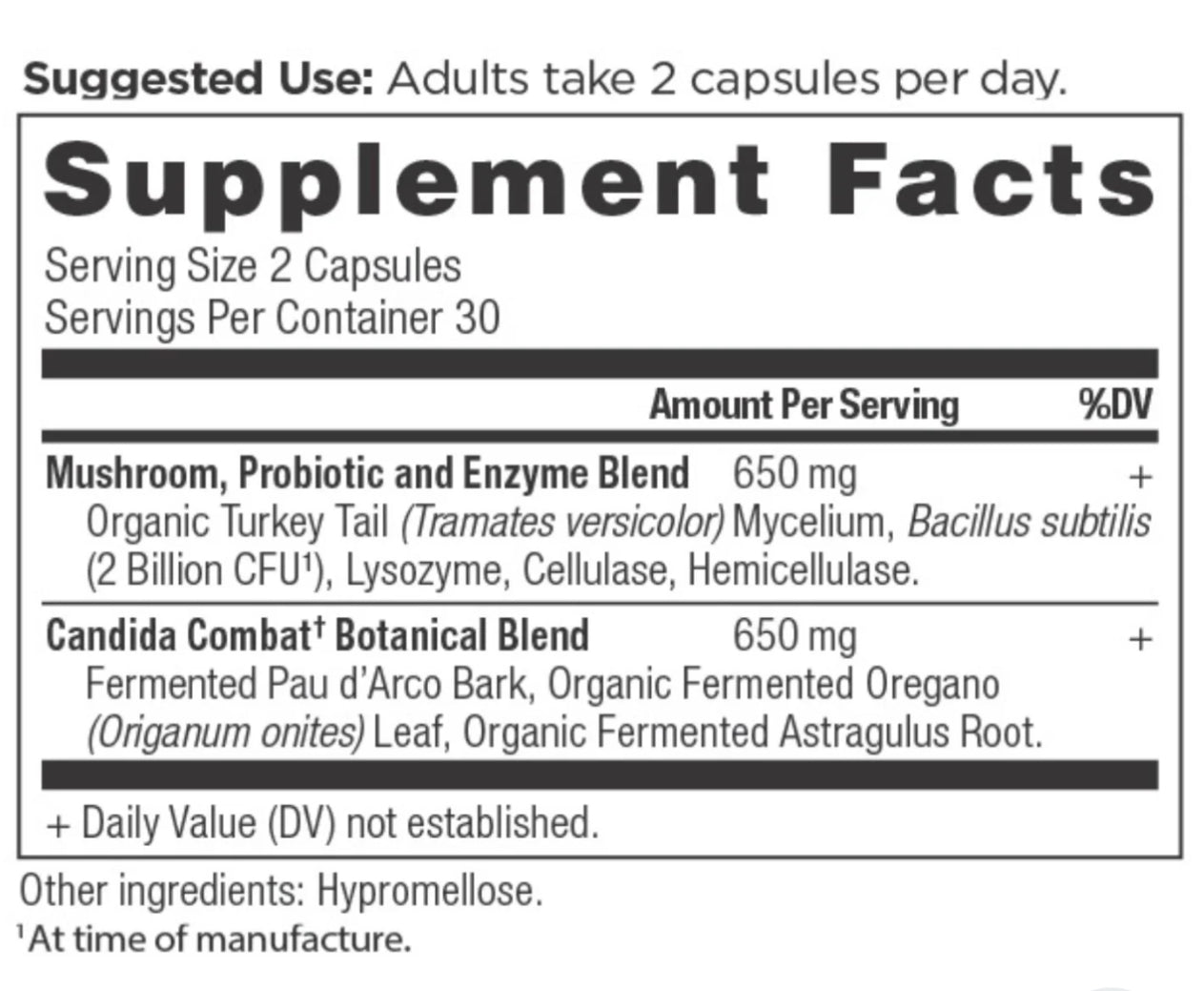 ANCIENT NUTRITION - Candida - 60 Capsules