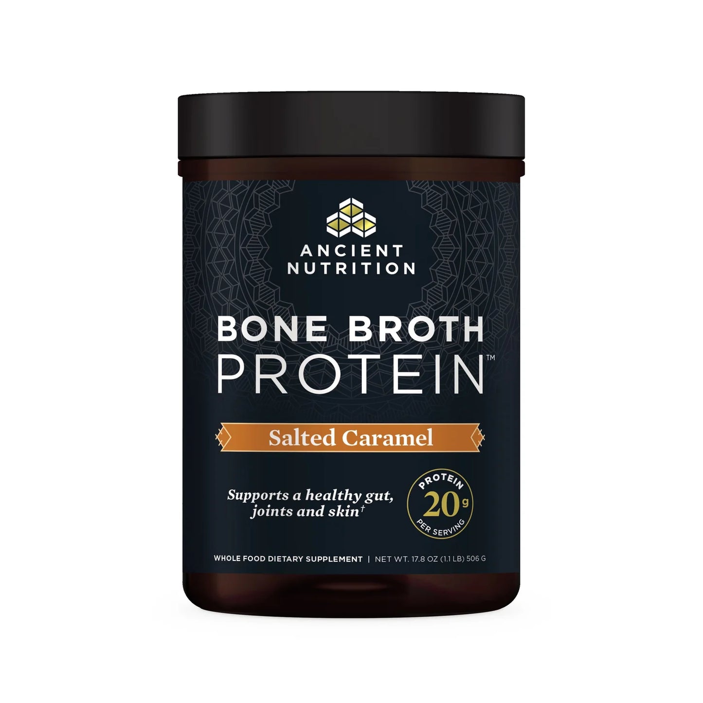 ANCIENT NUTRITION - Bone Broth Protein - Salted Caramel - 20 servings
