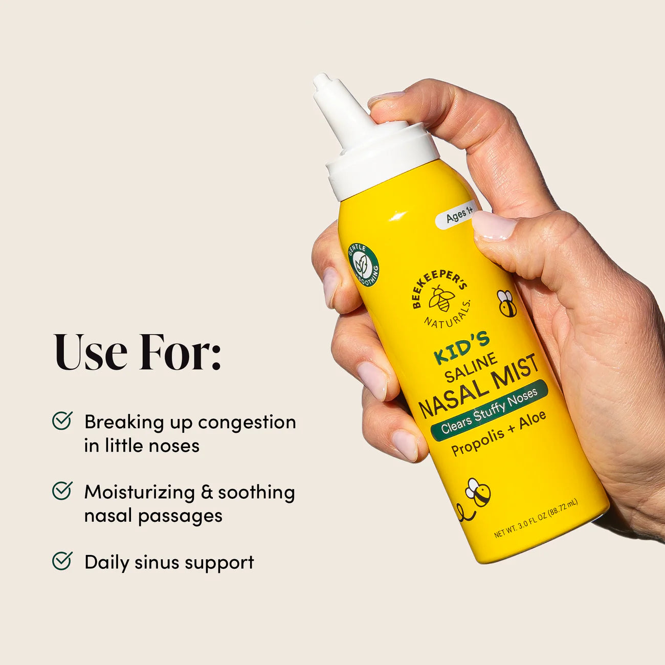 BEEKEEPERS NATURAL - Kids Saline Nasal Mist - 3 fl oz
