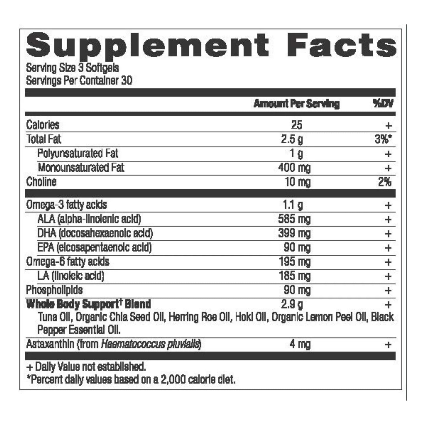 ANCIENT NUTRITION - Omegas - Whole Body - 90 Softgels