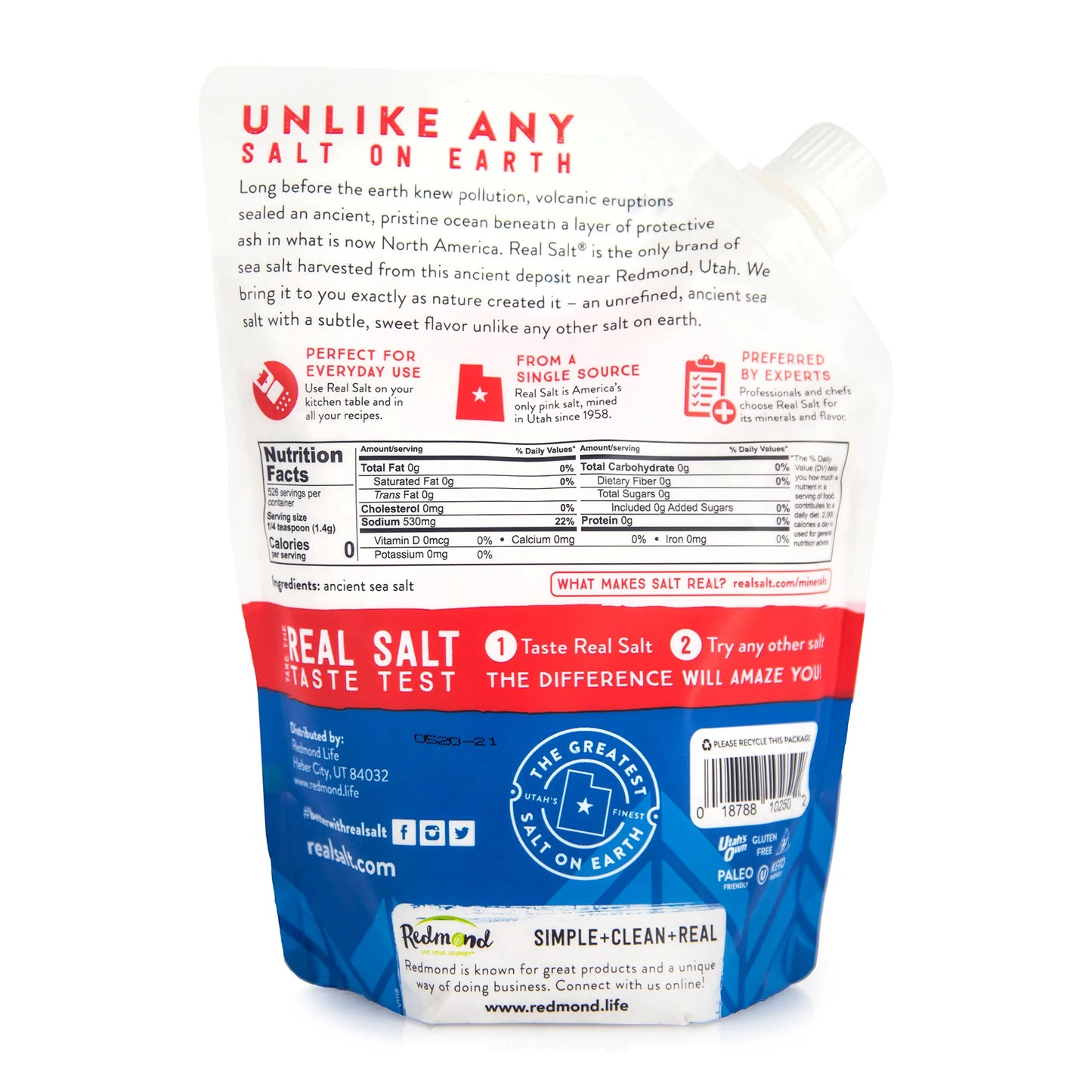 REDMOND REAL SALT - Fine - Salt - 16oz Pouch