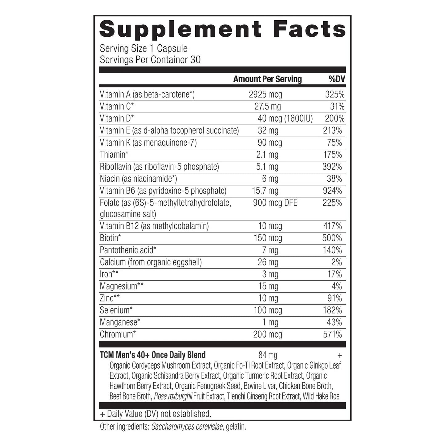 ANCIENT NUTRITION - Men’s 40+ Once Daily Multi - 30 Capsules