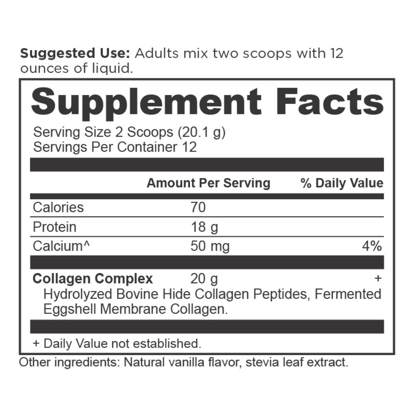 ANCIENT NUTRITION - Collagen Peptides - Vanilla - 12 servings