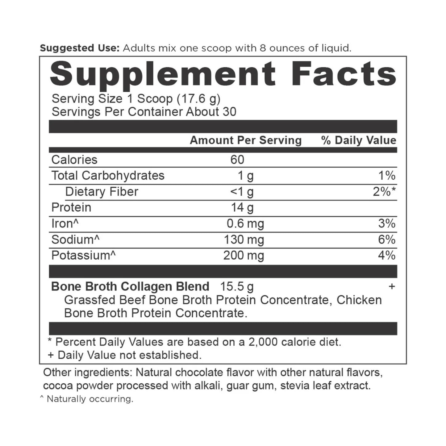 ANCIENT NUTRITION - Bone Broth Collagen - Chocolate - 30 servings
