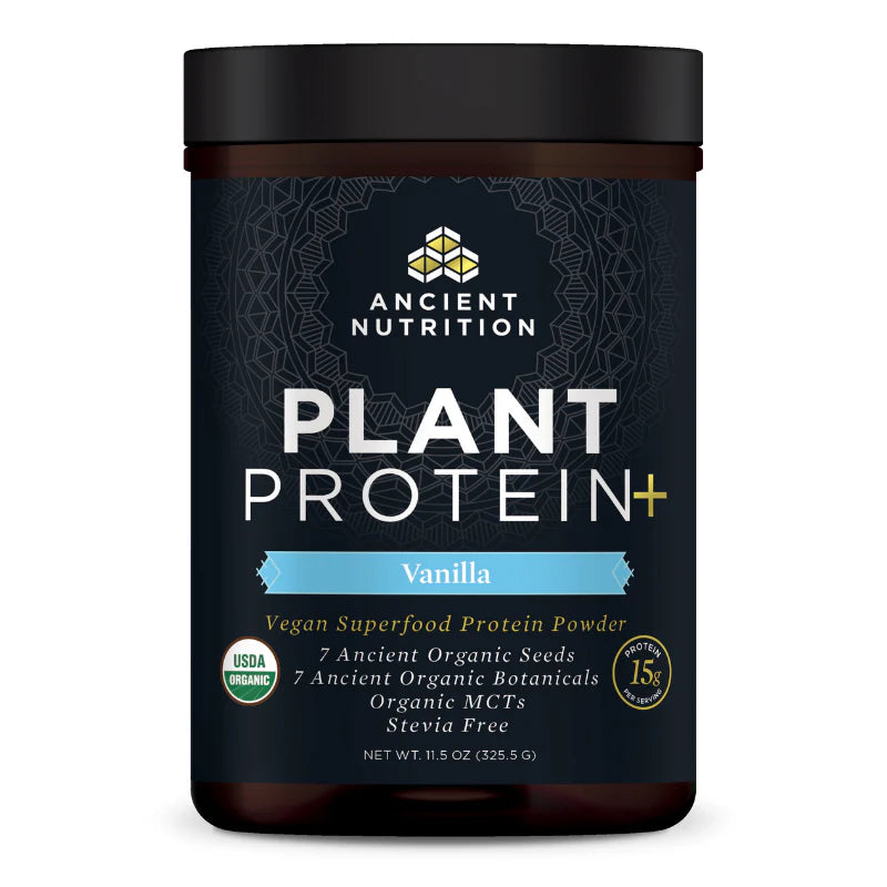ANCIENT NUTRITION - Plant Protein - Vanilla - 12 servings