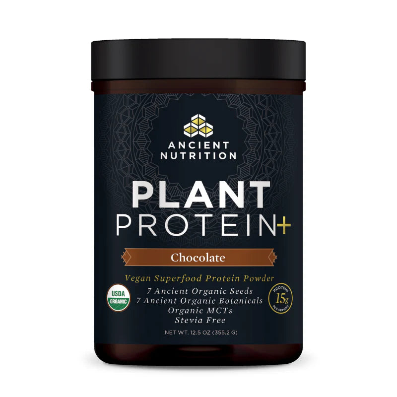 ANCIENT NUTRITION - Plant Protein – Chocolate 12 servings
