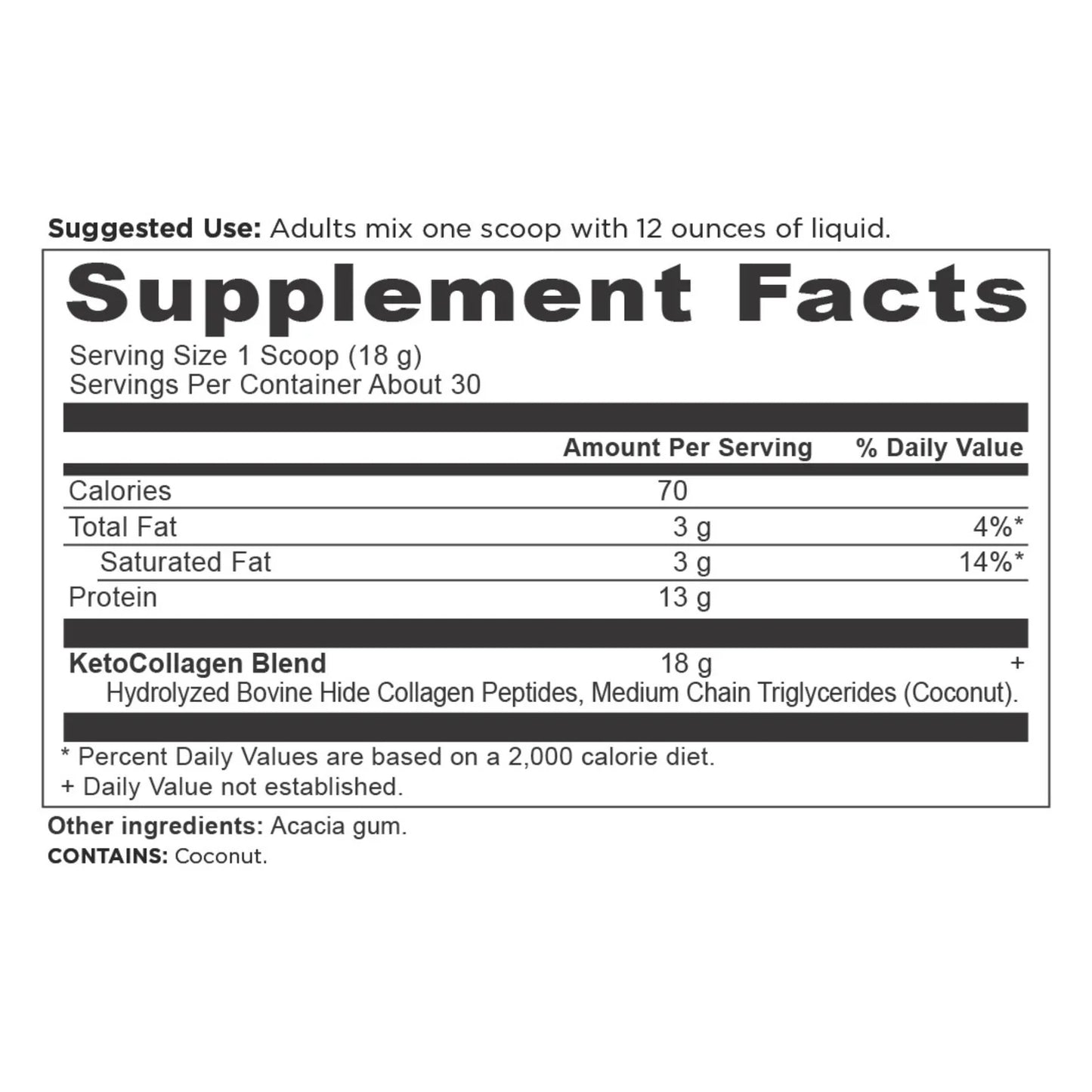 ANCIENT NUTRITION - Keto Collagen - 30 servings
