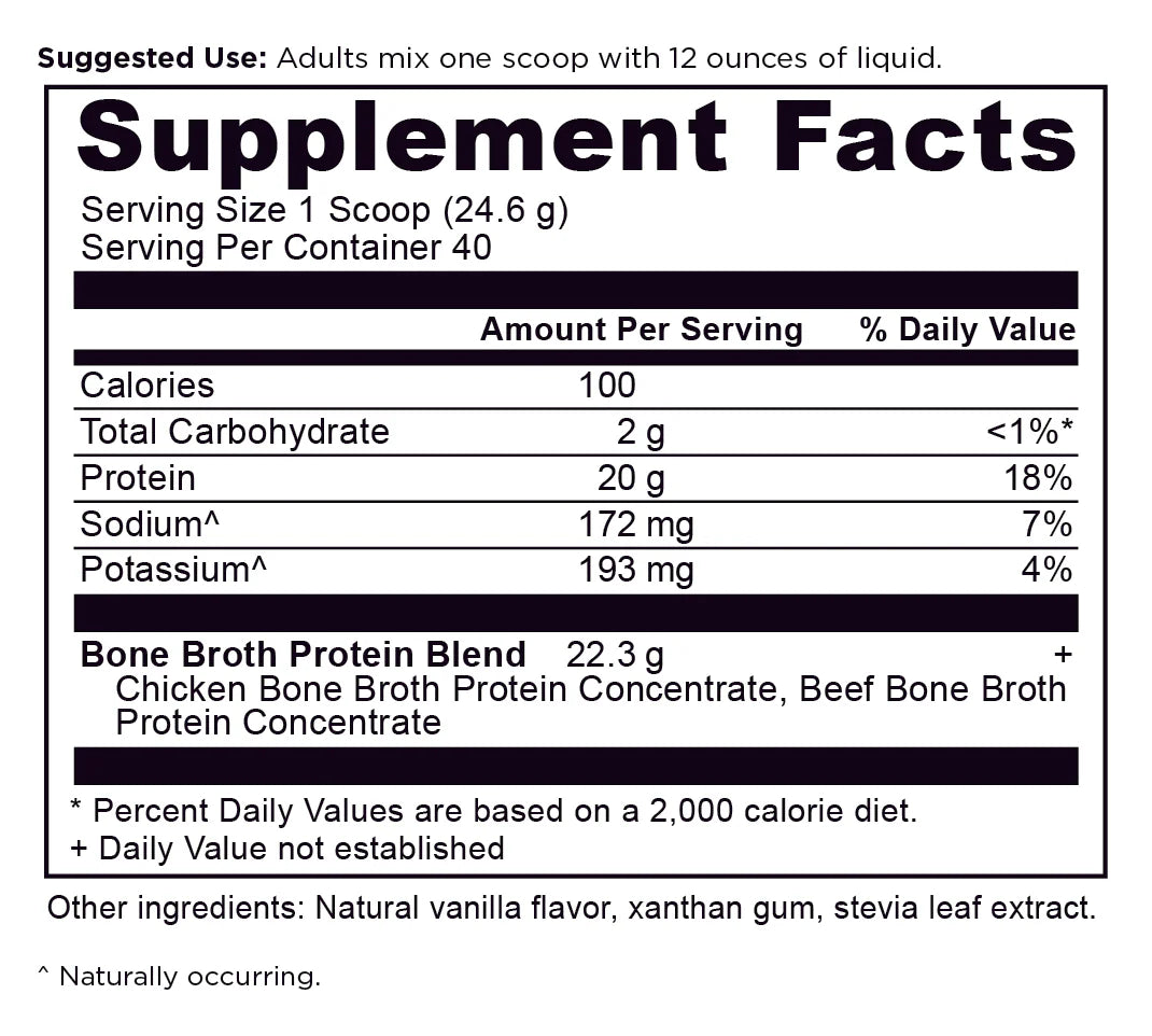 ANCIENT NUTRITION - Bone Broth Protein – Vanilla - 40 servings