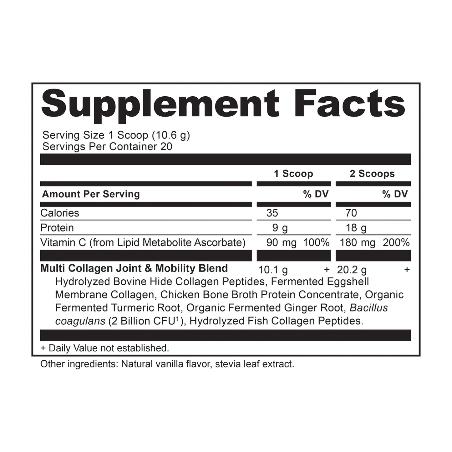 ANCIENT NUTRITION - Multi Collagen Protein - Joint + Mobility - Vanilla - 20 servings