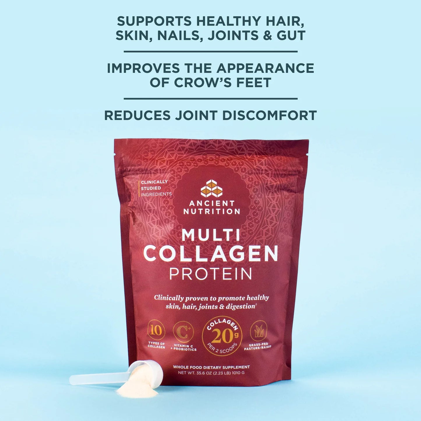 ANCIENT NUTRITION - Multi Collagen Protein - 70 servings - 24.9oz bag