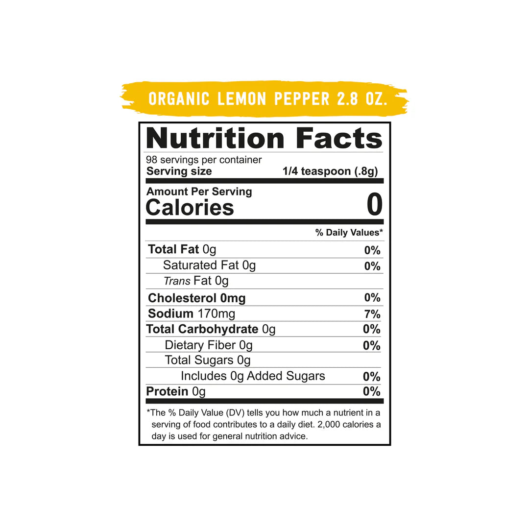 REDMOND REAL SALT - Lemon Pepper - Seasoning - 2.8 oz