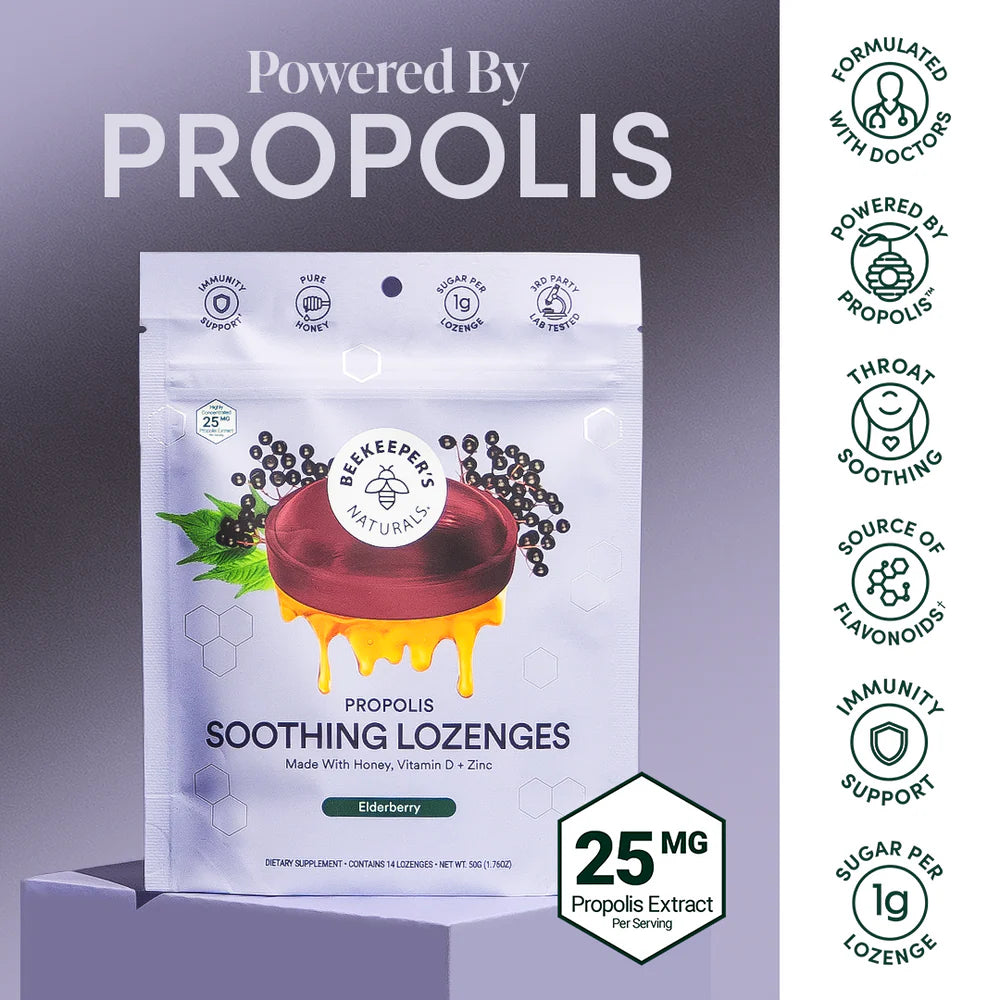 BEEKEEPERS - Propolis Elderberry Lozenges 14ct