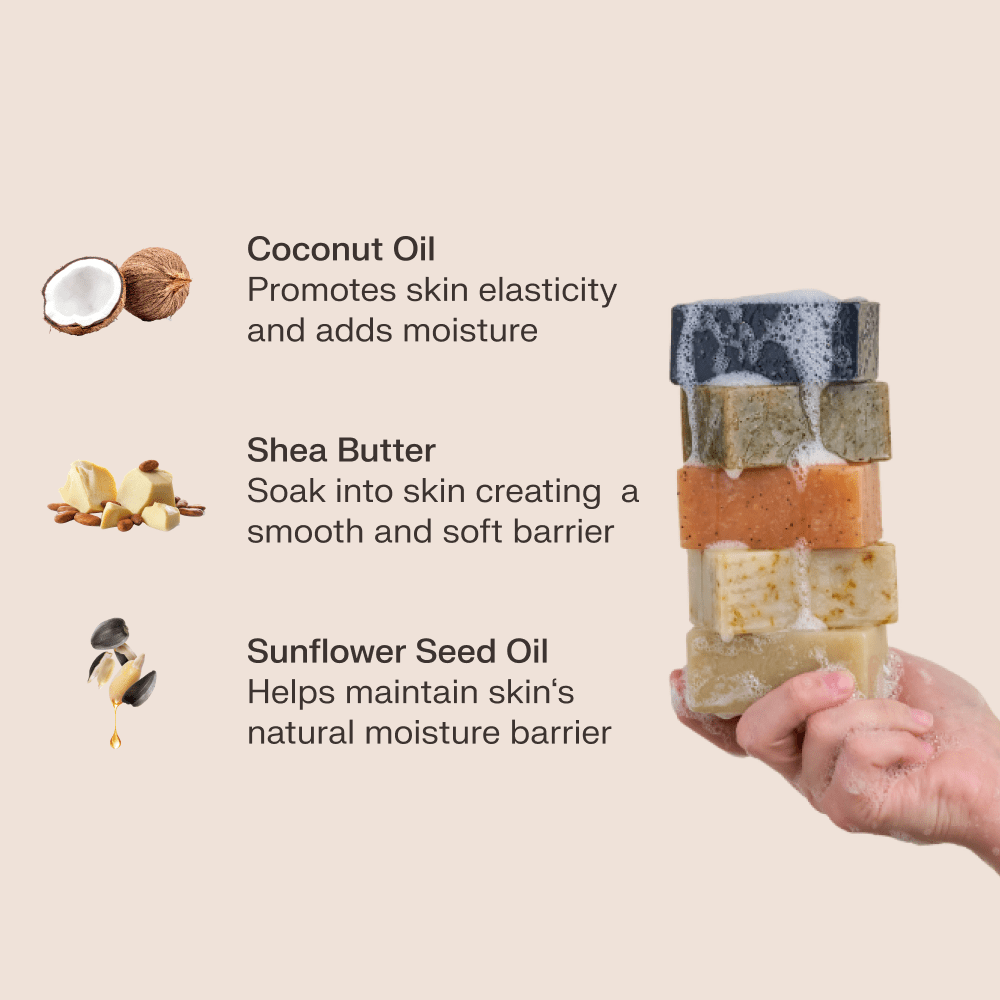 The Earthling Co. - Body Wash Bar | Natural & Hydrating : Black Lava Salt