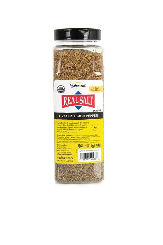 Real Salt Organic Lemon Pepper (26oz)