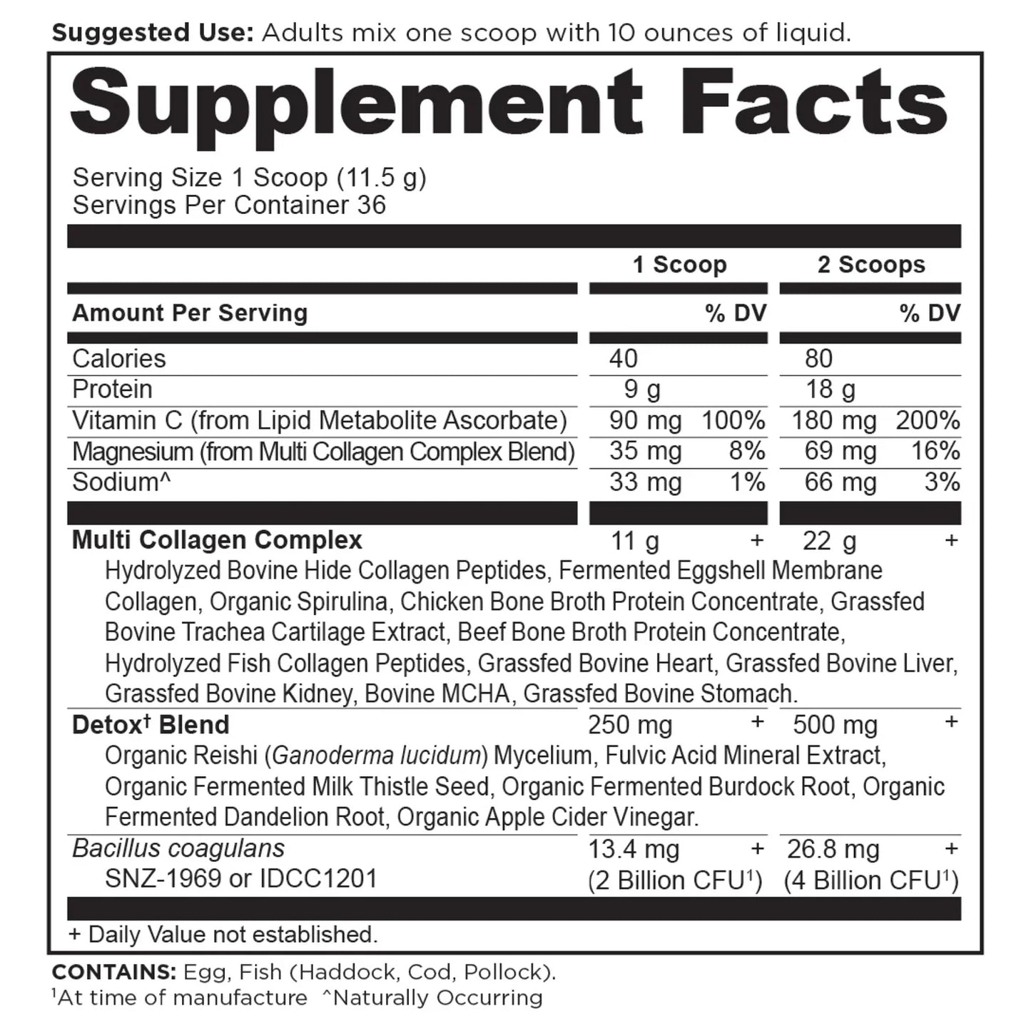 ANCIENT NUTRITION - Multi Collagen - Advanced - Cleanse + Detox - 36 servings