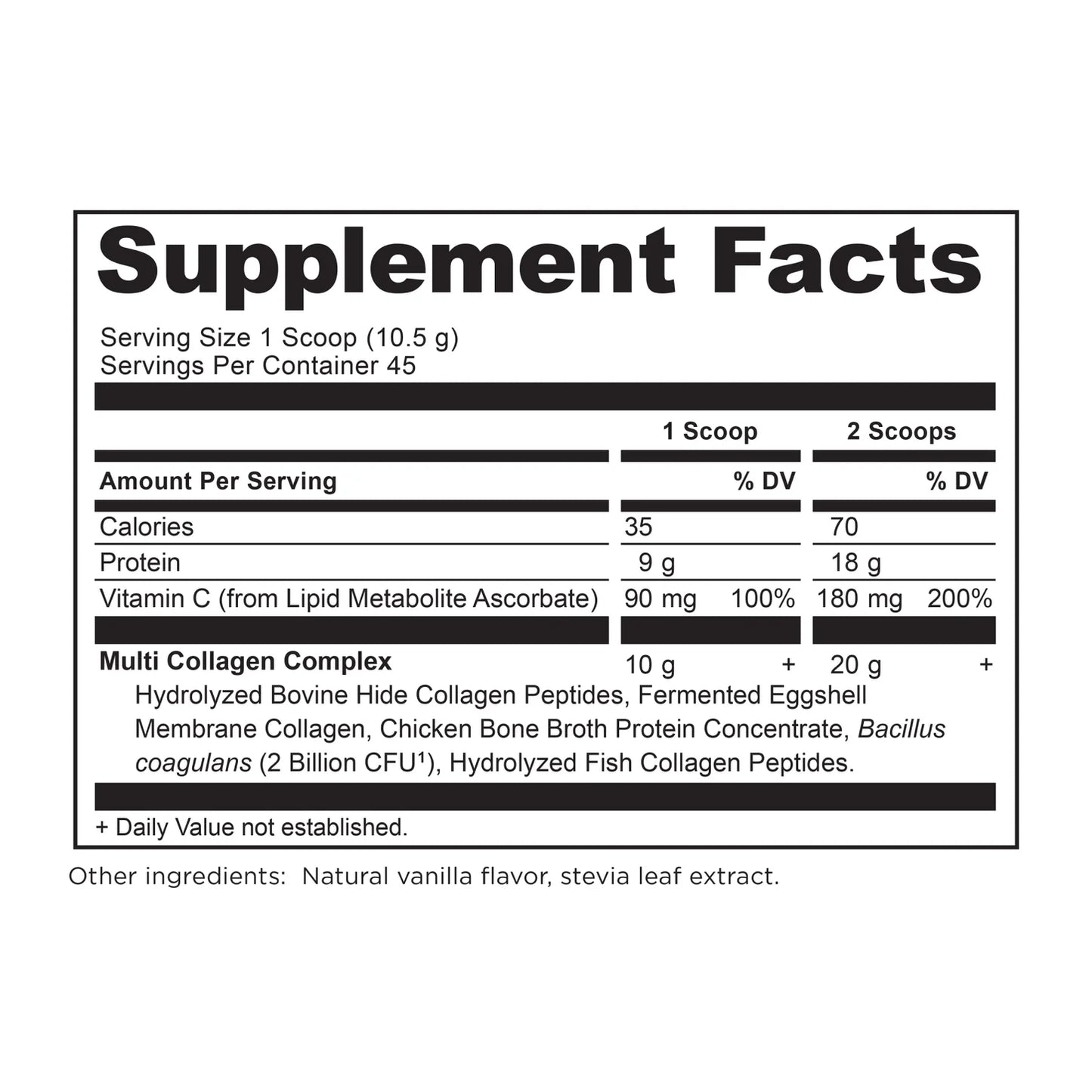 ANCIENT NUTRITION - Multi Collagen Protein - Vanilla - 45 servings