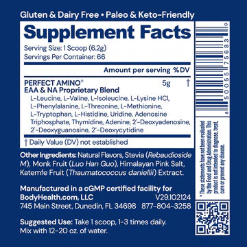 Body Health Perfect Amino Powder Vanilla 60 servings