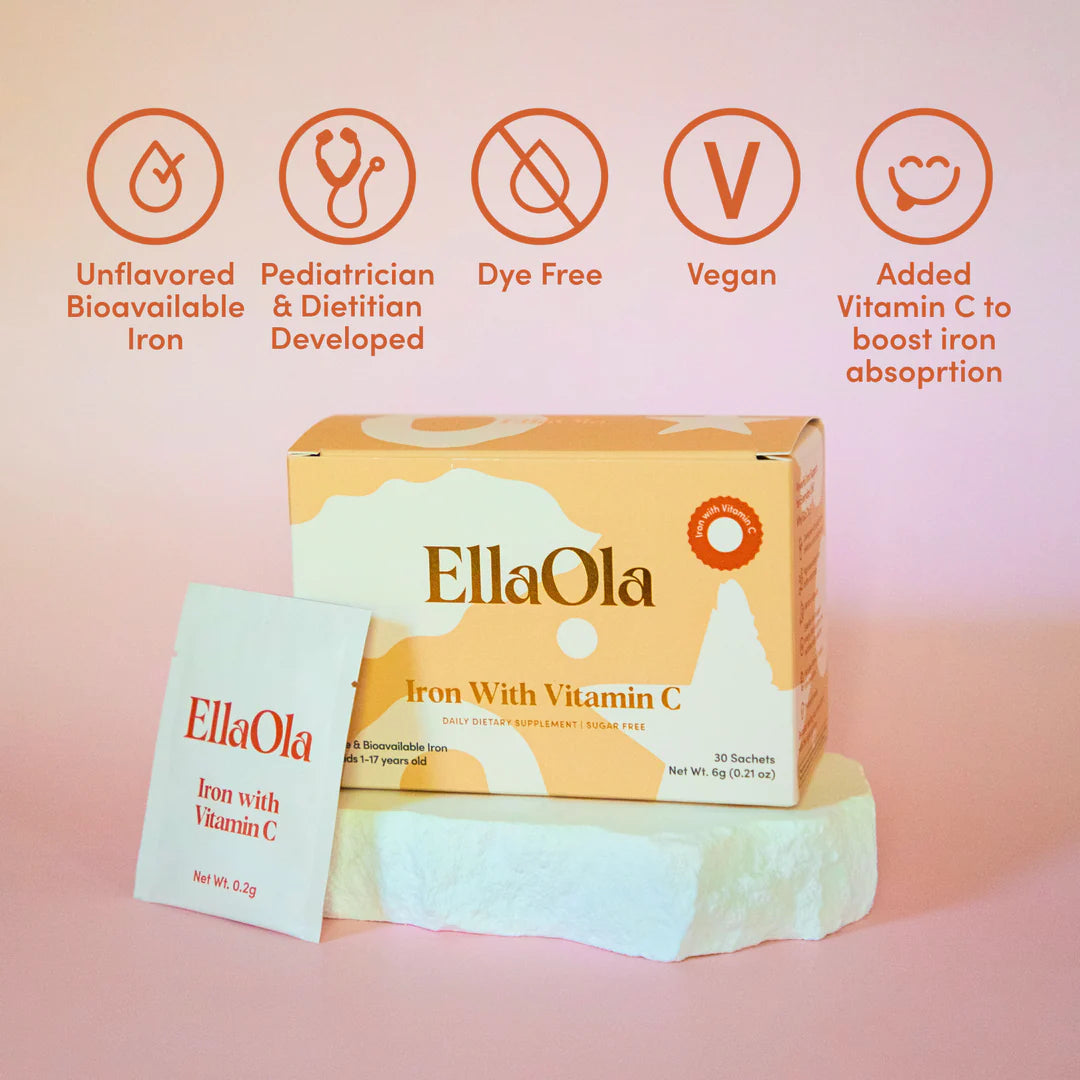 EllaOla - unflavored IRON + Vitamin C - 30ct