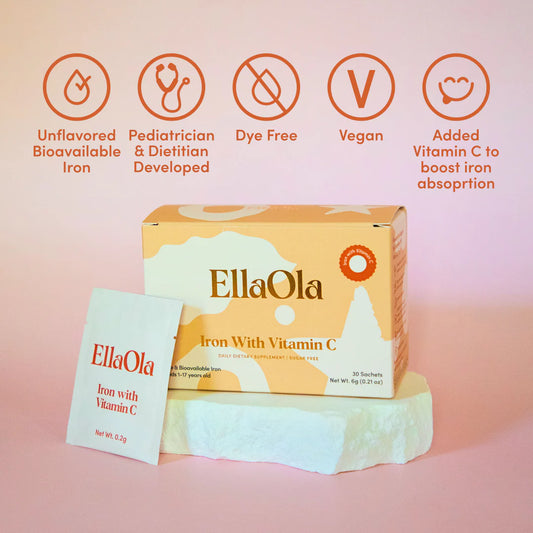 EllaOla - unflavored IRON + Vitamin C - 30ct