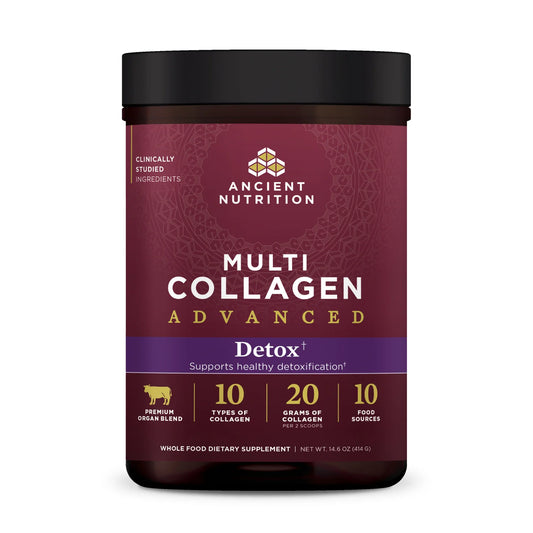 ANCIENT NUTRITION - Multi Collagen - Advanced - Cleanse + Detox - 36 servings