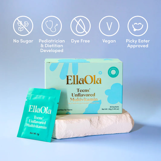 EllaOla - Teens Unflavored Multivitamin - Ages 13-18 yrs - 30ct