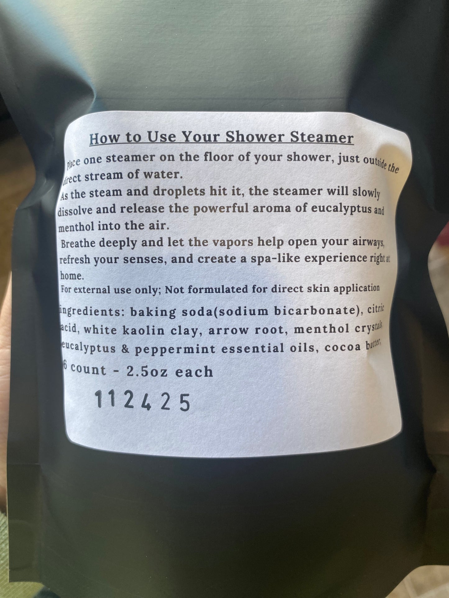 Saffron + Sage Eucalyptus & Menthol Shower Steamer