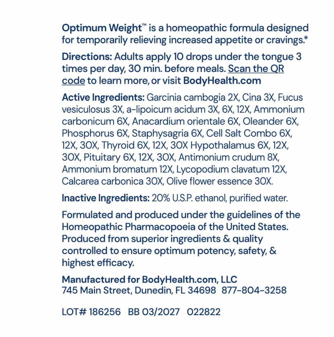BODYHEALTH - Optimum Weight Drops