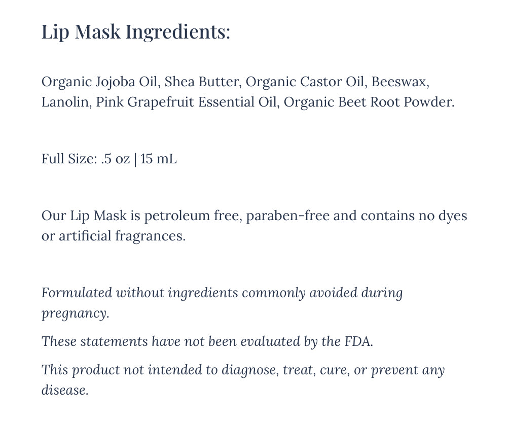 Clara & Fritz Lip Mask Overnight Treatment - 0.5 oz