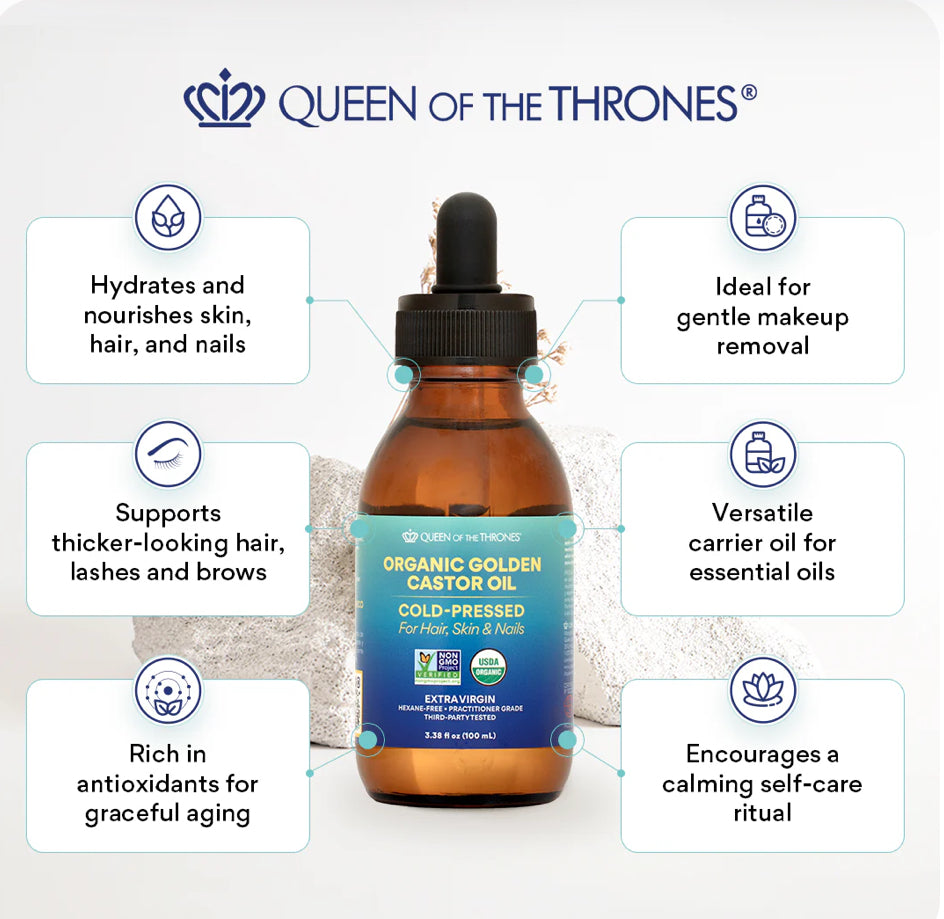 Queen of Thrones - Organic Golden Castor Oil - Hair, Skin & Nails