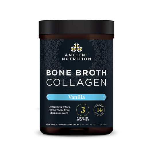ANCIENT NUTRITION - Bone Broth Collagen - Vanilla - 30 servings