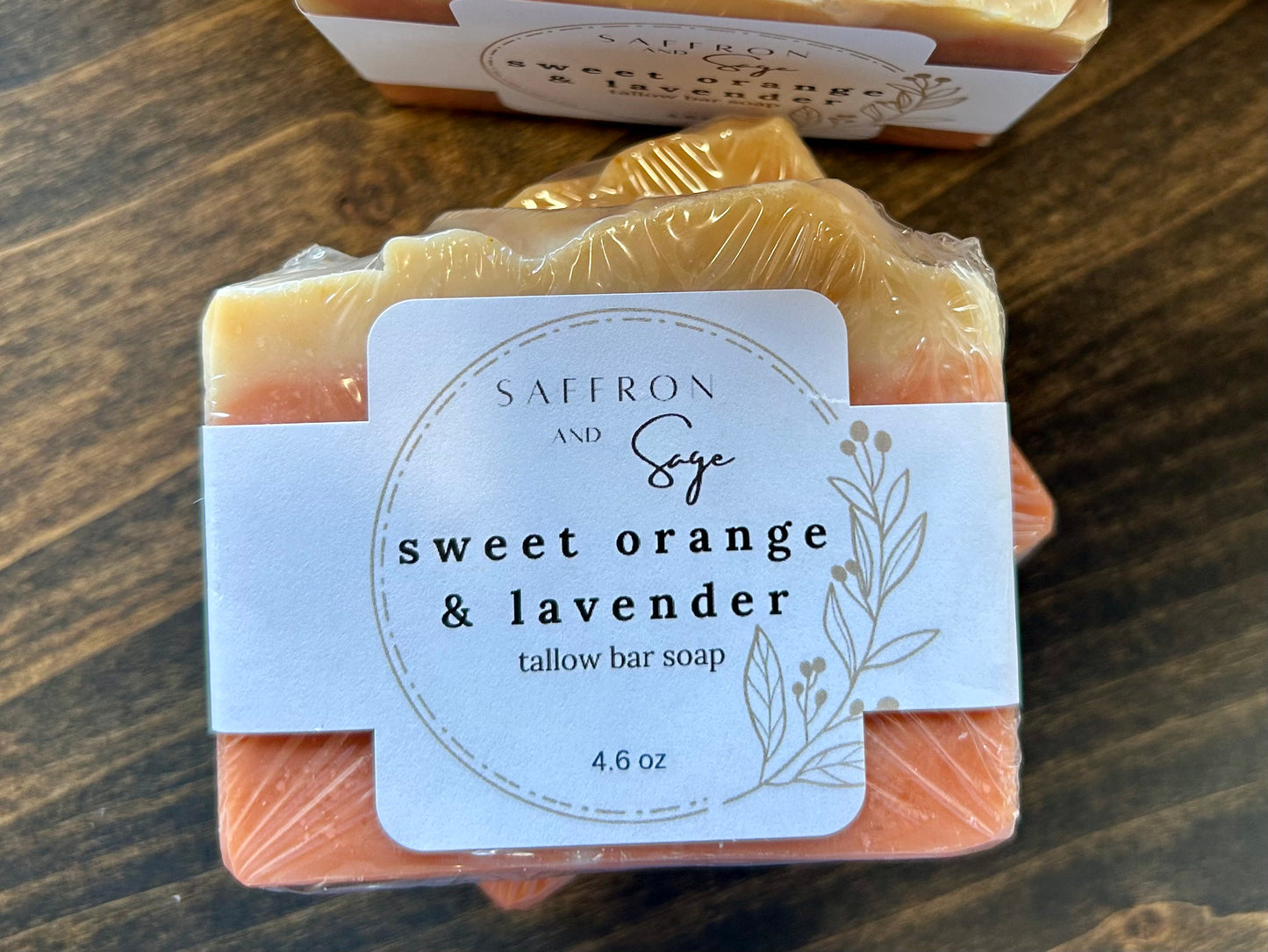 Saffron + Sage Handcrafted Tallow Soap Bars
