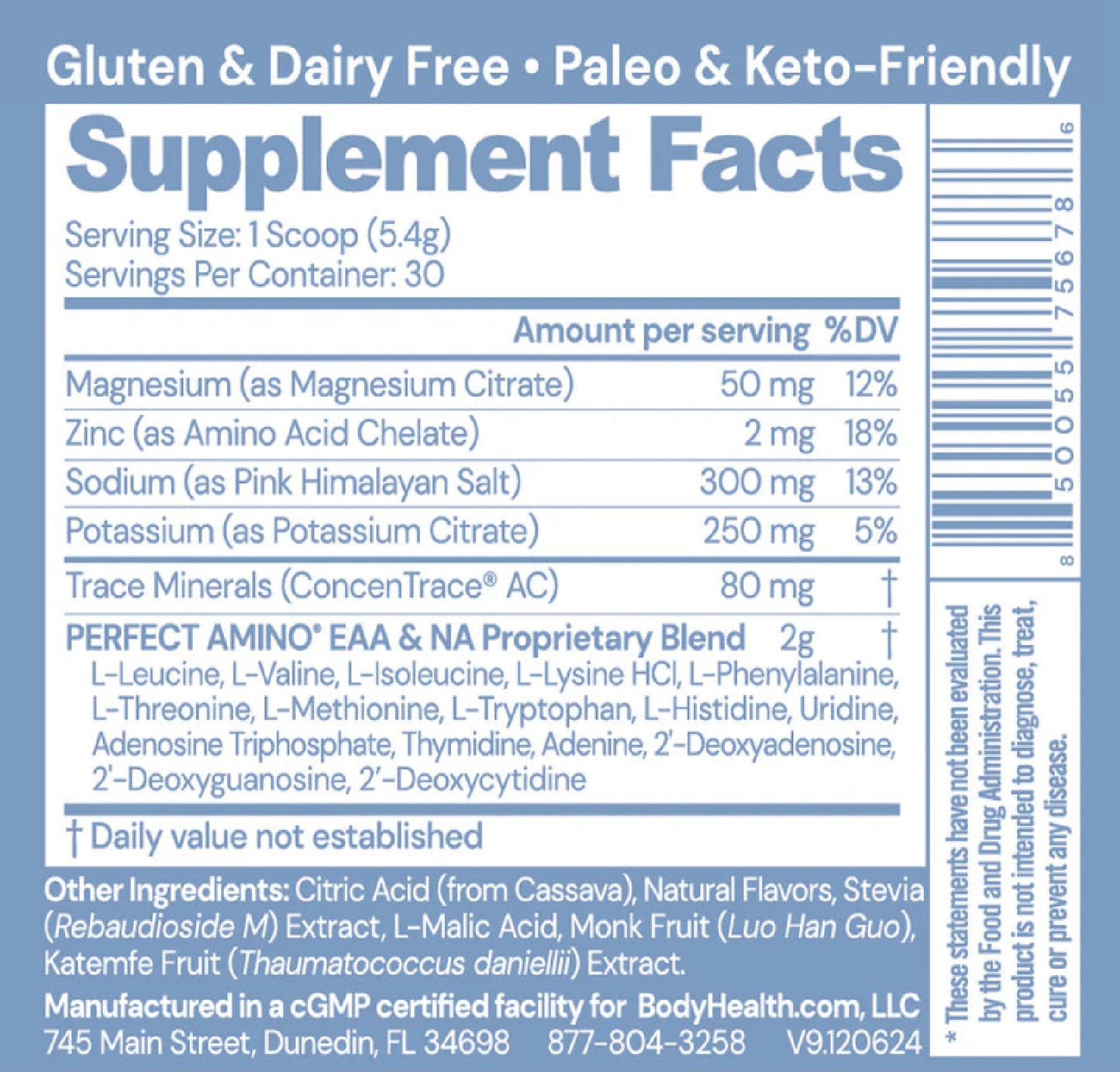 BODYHEALTH- Perfect amino Electrolytes - 30 Servings