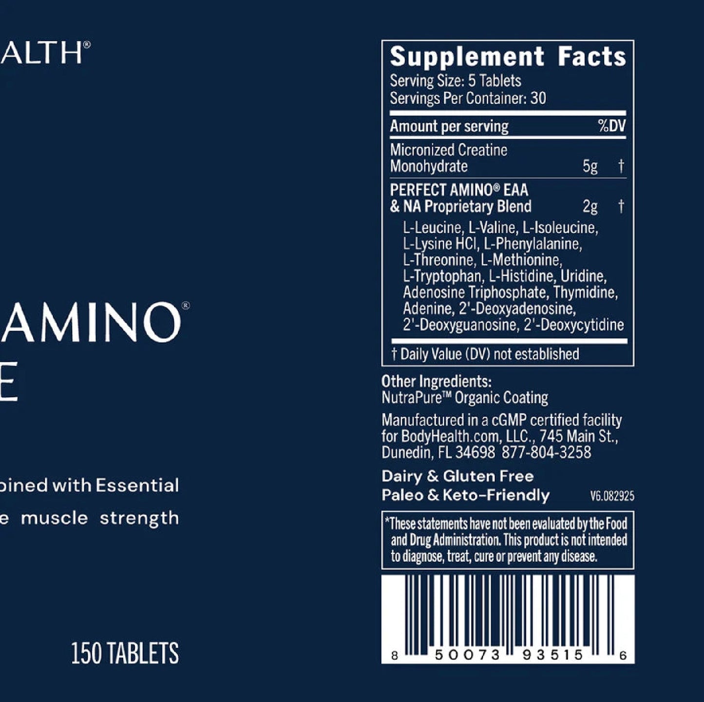 BODYHEALTH- Perfect amino Creatine - Tablets & Powder