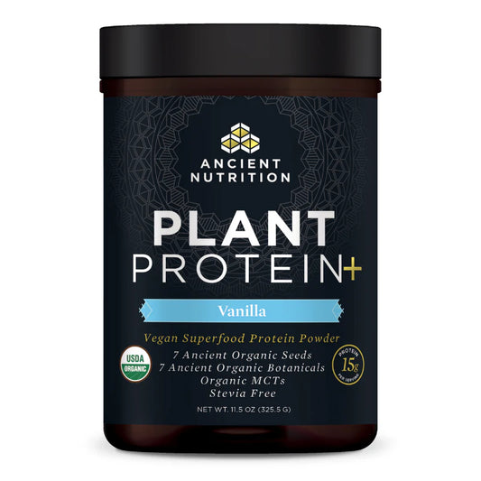 ANCIENT NUTRITION - Plant Protein - Vanilla - 12 servings