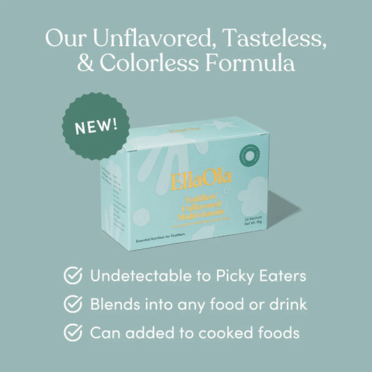 EllaOla - Toddlers Unflavored Multivitamin- Ages ￼1-3 yrs - 30ct