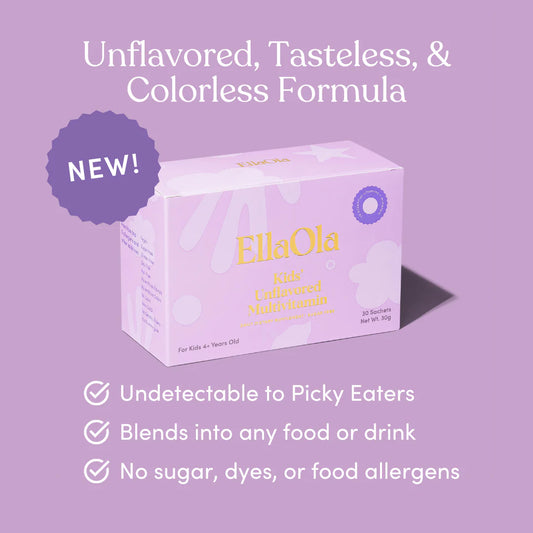 EllaOla - Kids Unflavored Multivitamin - Ages 4-12 - 30ct