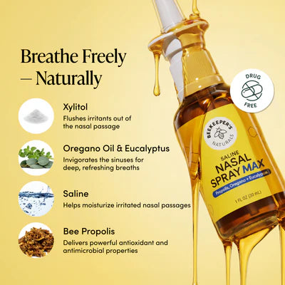 Beekeeper’s Naturals - Saline Nasal Spray Max